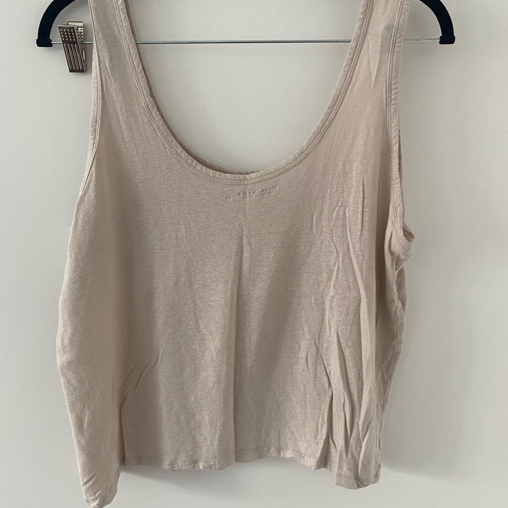 Abercrombie Linen-Blend Scoop-neck Tank